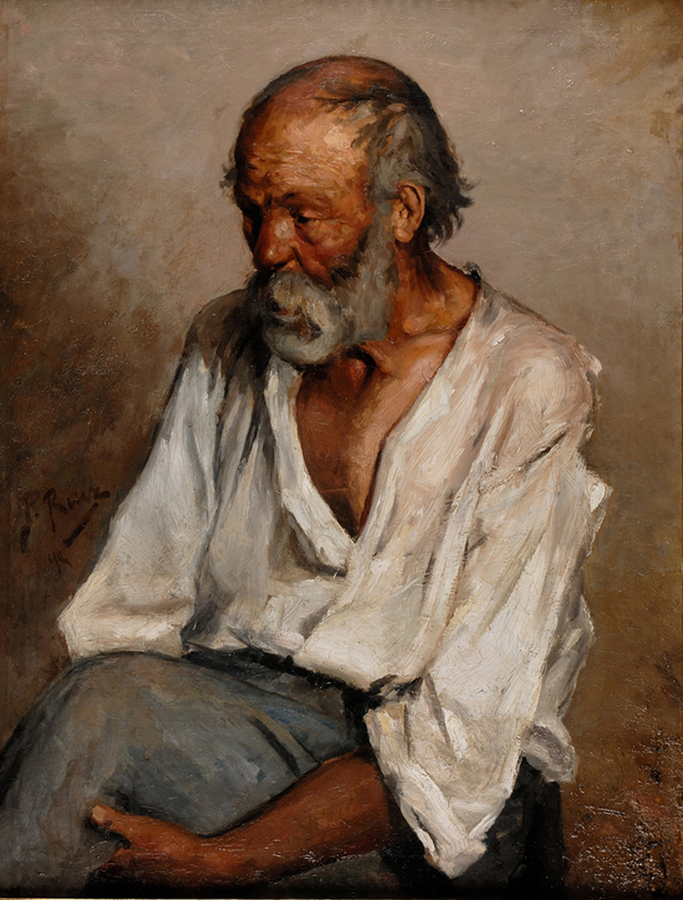 Pablo Picasso, The old fisherman, 1895