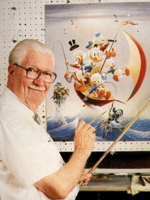 Ed ecco Carl Barks, in una bella foto dei primi anni '90.