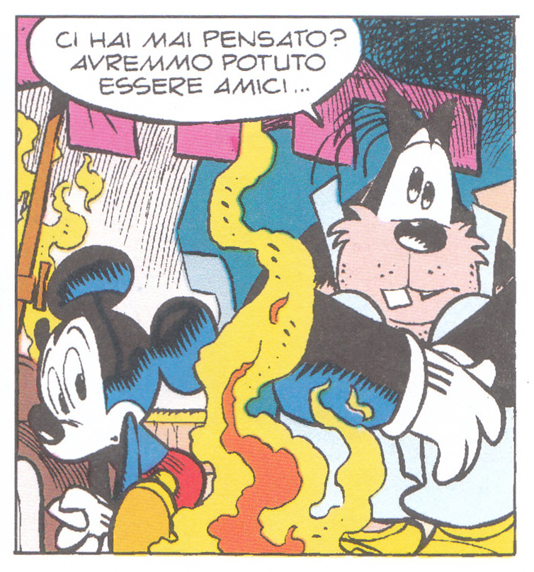 Un terribile paradosso sul battello dei ricordi: cane e gatto possono essere amici? Dal \\\\\\\"Fiume del Tempo\\\\\\\", sceneggiatura di Tito Faraci e Francesco Artibani, disegni di Corrado Mastantuono