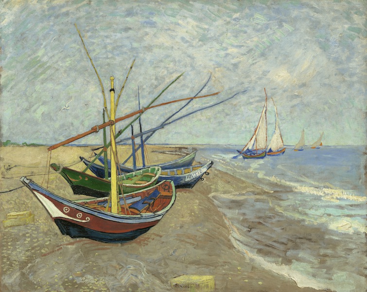 Fishing Boats on the Beach at Saintes-Maries-de-la-Mer, 1888
Vincent van Gogh (1853-1890)
Oil on Canvas, 65 X 81.5 cm, Van Gogh Museum, Amsterdam (Vincent van Gogh Foundation).