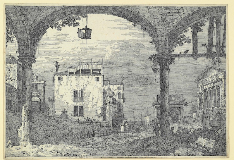 Canaletto (1697-1768), Portico with lantern, c. 1741-44, Etching, 29.8 x 43.1 cm, The Courtauld Gallery, London