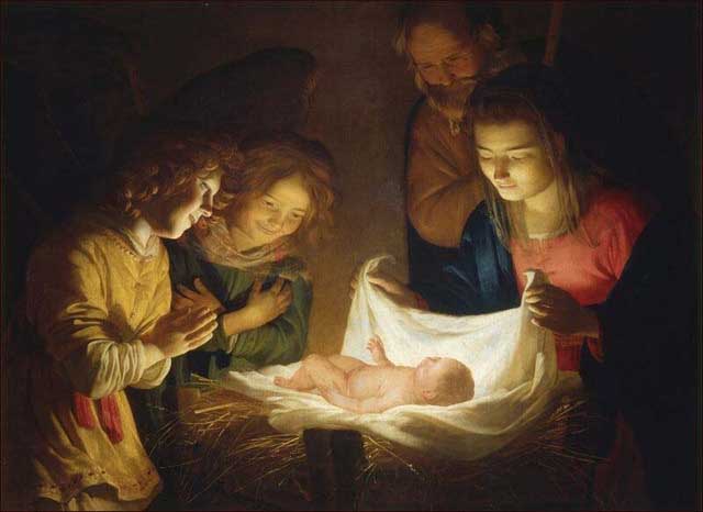 honthorst, adorazione del bambino.1