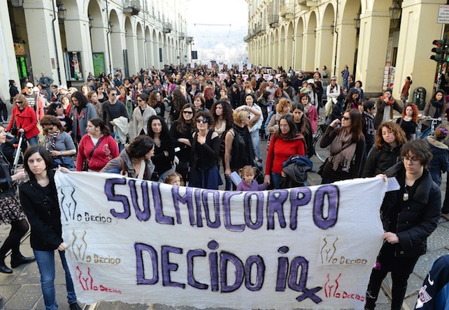 Manifestazione donne No-Tav a Torino