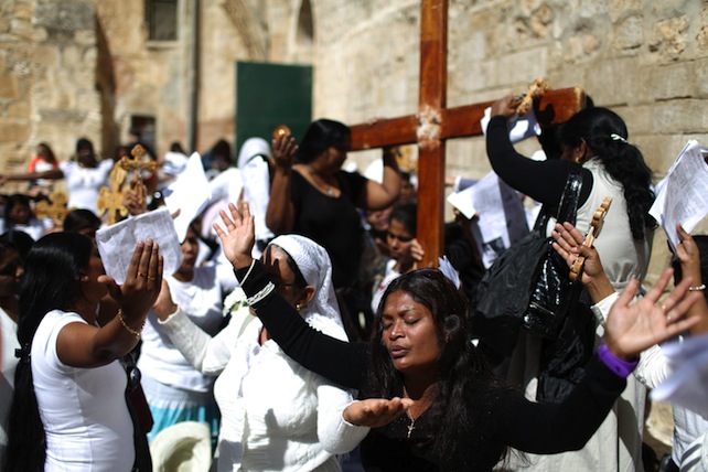 Catholics celebrate Good Friday in Jerusalem