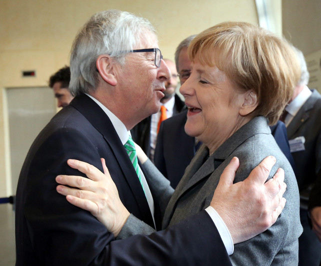 merkel-juncker-europa-ansa