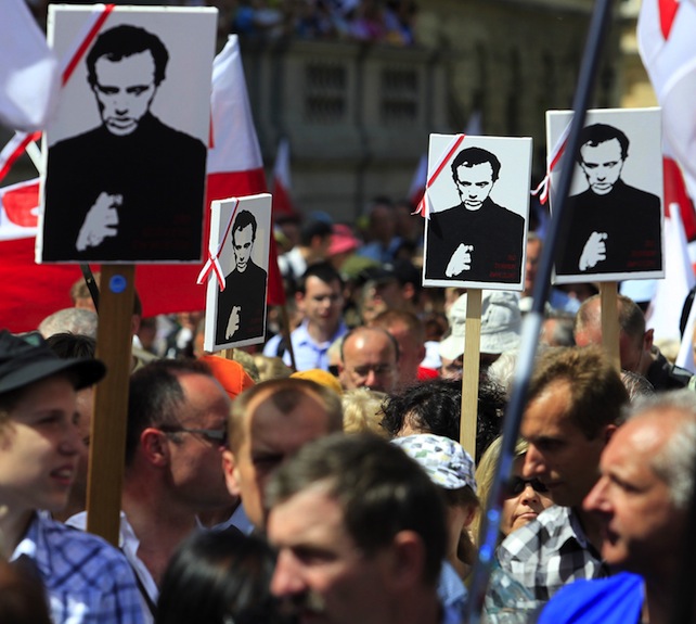 Cerimonia di beatificazione di padre Jerzy Popieluszko, Varsavia, 6 giugno 2010 (Ansa)