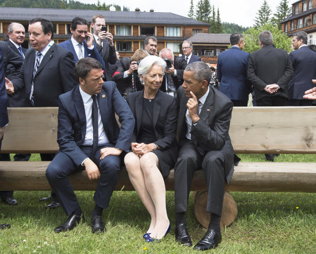 renzi-lagarde-fmi-obama-ansa