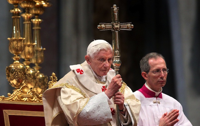 Pope Benedict XVI celebrates the Holy Mass in St. Peter's