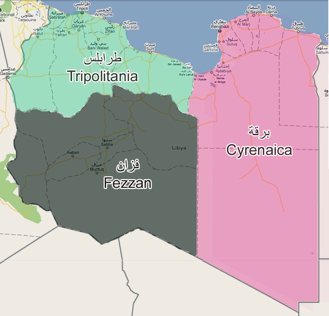 libia-Tripolitania-fezzan-cyrenaica