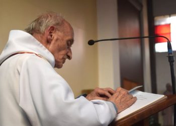 This is an undated image of French Priest Jacques Hamel made available by the Catholic Diocese if Rouen in France on Tuesday July 26, 2016. Priest Jacques Hamel was killed on Tuesday when two attackers slit the throat of the 86-year-old  priest who was celebrating Mass Saint-Etienne-du-Rouvray, in France, killing him and gravely injured another of the handful of church-goers present before being shot to death by police. The Islamic State group claimed responsibility for the first attack in a church in the West. (Doicese of Rouen via AP)