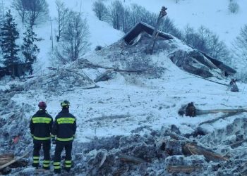 Le macerie dell'Hotel Rigopiano, in una foto del 26 gennaio 2017. ANSA/ MATTEO GUIDELLI