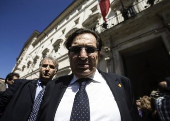 Rosario Crocetta al termine dell'incontro Governo con le Regioni e l'Anci a Palazzo Chigi. Roma, 25 giugno 2015. ANSA/ANGELO CARCONI