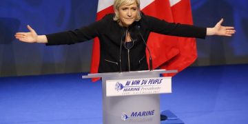 Marine Le Pen. (ANSA/AP Photo/Michel Euler) [CopyrightNotice: Copyright 2017 The Associated Press. All rights reserved.]