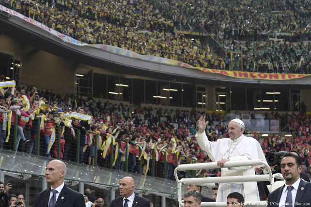 papa-francesco-milano-san-siro-ansa