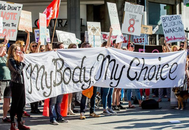 Protest against the Eighth Amendment to the Constitution in Ireland