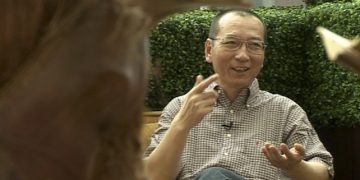 In this image taken from June 3, 2008, 
video footage by AP Video, Liu Xiaobo speaks during an interview before his detention in Beijing, China. China's ailing Nobel Peace Prize laureate Liu Xiaobo's health is further deteriorating as abdominal fluid accumulates, said a friend on Thursday, July 6, 2017, and the Chinese hospital that is treating him, adding to concerns about the long-term prognosis of the country's best-known political prisoner.(AP Video via AP)