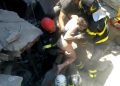 This grab provided by vigili del fuoco video shows eleven-year-old Ciro, saved by rescuers in the ruins of his house that collapsed at Casamicciola, Ischia, Italy, 22 August 2017. A 4.0 magnitude earthquake hit Ischia island on 21 August, killing two people and injuring 39. 
ANSA/VIGILI DEL FUOCO EDITORIAL USE ONLY