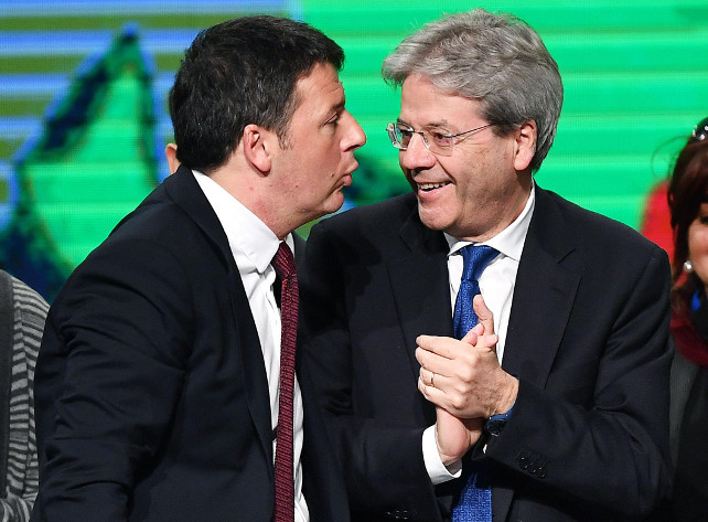 renzi-gentiloni-ansa