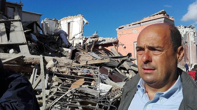 terremoto zingaretti ansa