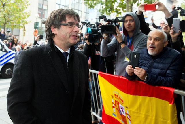Dismissed Catalonian regional President Carles Puigdemont press conference
