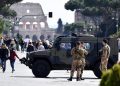 Misure di sicurezza nel centro di Roma, 25 marzo 2018. ANSA / ETTORE FERRARI
