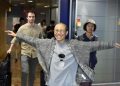 Liu Xia, the widow of Chinese Nobel dissident Liu Xiaobo, gestures she arrives at the Helsinki International Airport in Vantaa, Finland, Tuesday, July 10, 2018. China on Tuesday allowed Liu Xia to fly to Berlin, ending an eight-year house arrest that had drawn intense international criticism and turned the 57-year old poet _ who reluctantly followed her husband into politics two decades ago _ into a tragic icon known around the world.  (Jussi Nukari/ Lehtikuva via AP) [CopyrightNotice: Lehtikuva]