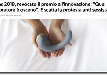 Titolo e foto dell'articolo di Repubblica in difesa del vibratore Osé