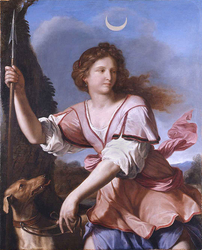 Diana cacciatrice, Olio su tela, 97 x 121 cm, Roma, Fondazione Sorgente Group