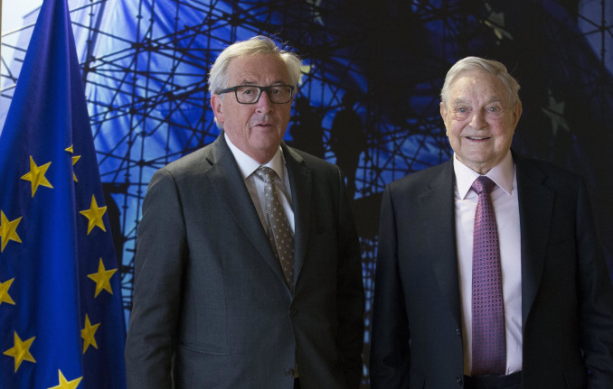 George Soros con Jean-Claude Juncker