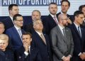 Viktor Orban, Emmanuel Macron e altri leader europei a Bruxelles