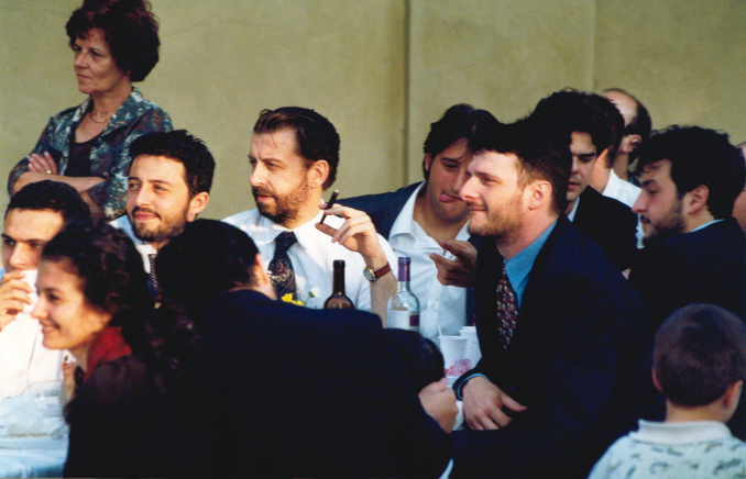 Enzo Piccinini con amici universitari di Cl di Bologna