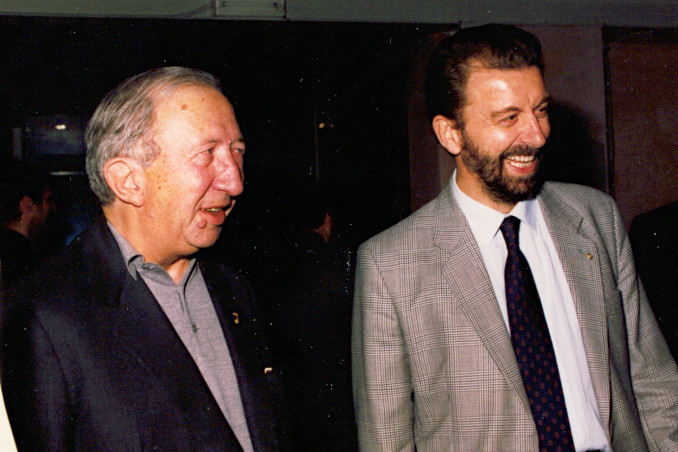 Enzo Piccinini con don Luigi Giussani