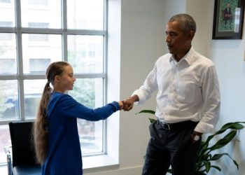 Greta Thunberg con Barack Obama