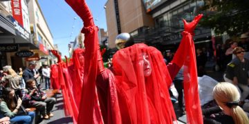 Manifestazione di Extinction Rebellion a Adelaide