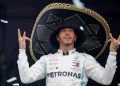 Lewis Hamilton sul podio del Gran Premio del Messico