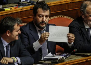 Matteo Salvini in Senato