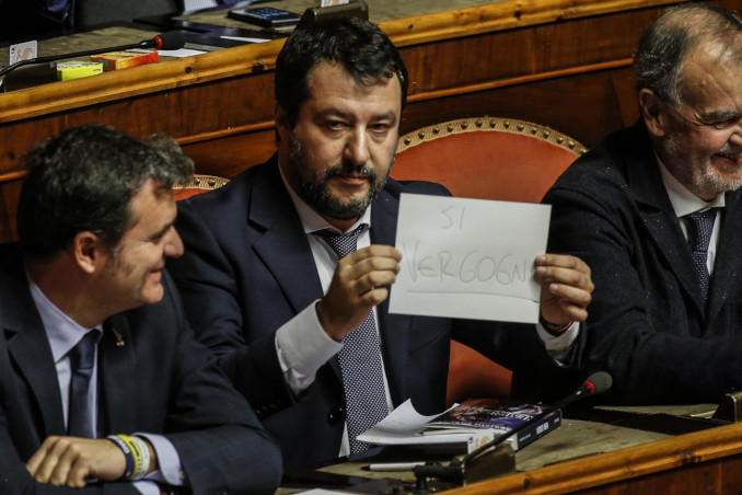 Matteo Salvini in Senato
