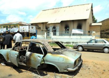 La scena di un attentato di Boko Haram in Nigeria