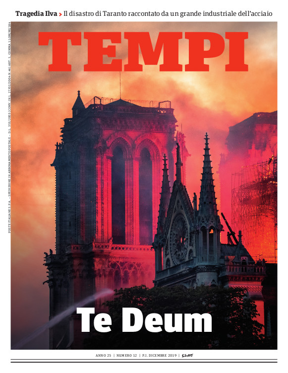 La copertina del numero di Tempi di dicembre 2019 dedicato al Te Deum