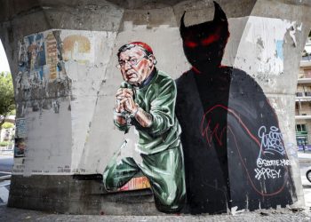 Un murale in Australia contro il cardinale George Pell, accusato di pedofilia