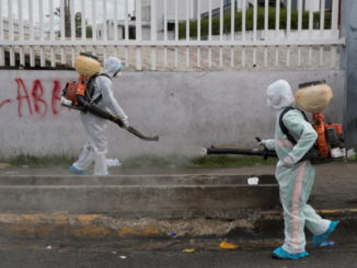Sanificazione contro il coronavirus a Santo Domingo