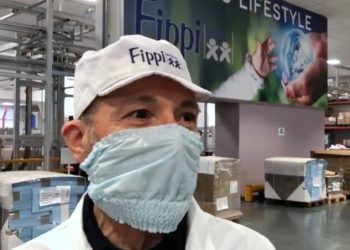 Claudio Guarnerio, amministratore delegato di Fippi, azienda di pannolini che produce mascherine anti-coronavirus