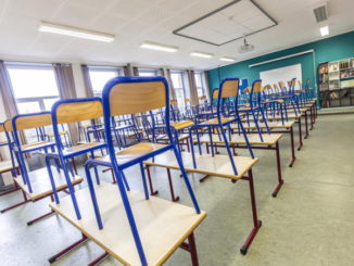 Aula di scuola chiusa per coronavirus