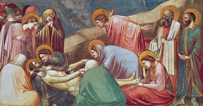 Giotto di Bondone, particolare del Compianto sul Cristo morto