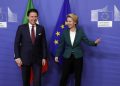 Giuseppe Conte con Ursula von der Leyen