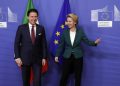 Giuseppe Conte con Ursula von der Leyen