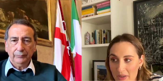 Beppe Sala in diretta Instagram con la influencer Caterina Zanzi