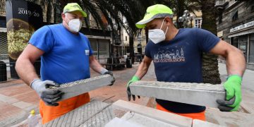 Cantiere riaperto in Liguria nella fase 2 dell'emergenza coronavirus