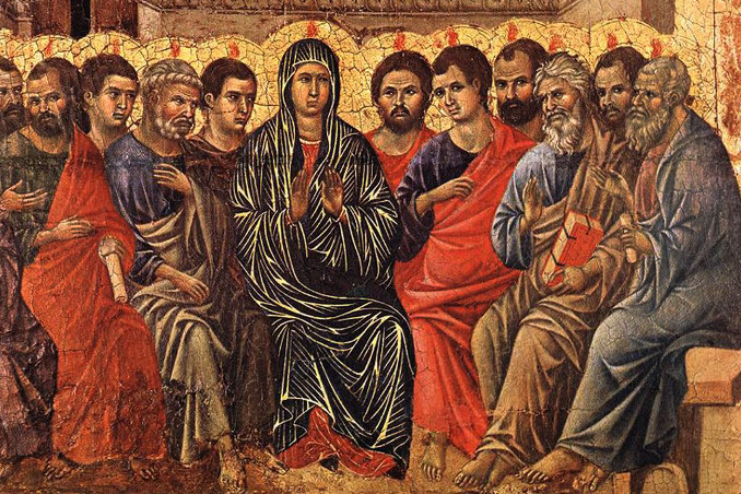 La Pentecoste dipinta da Duccio di Boninsegna