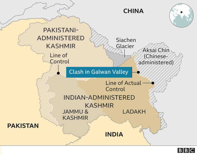 cina india guerra mappa